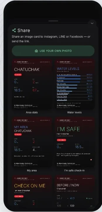 Let people know you're okay. (screen 1)