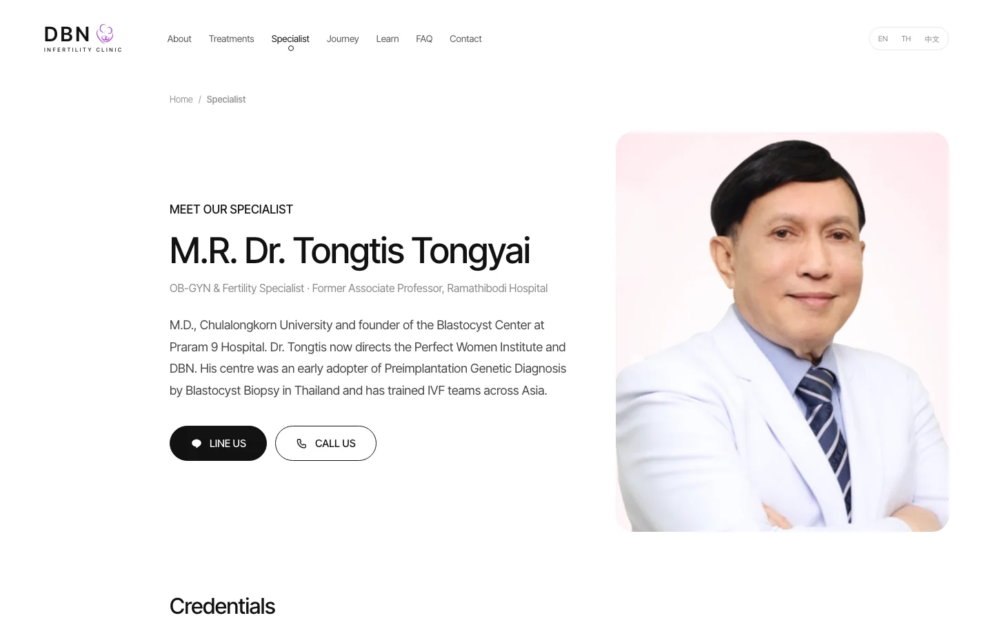 DBN Fertility website: how it works