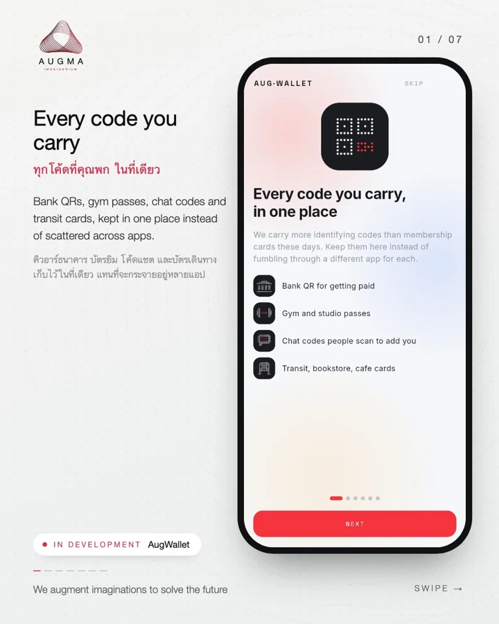 AugWallet, slide 1 of 7